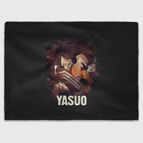 Плед 3D с принтом Yasuo в Новосибирске, 100% полиэстер | закругленные углы, все края обработаны. Ткань не мнется и не растягивается | Тематика изображения на принте: jinx | kda | league | lol | moba | pentakill | riot | rise | rus | skins | варвик | варус | воин | легенд | лига | лол | маг | стрелок | танк | чемпион