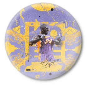Значок с принтом Kobe Bryant в Новосибирске,  металл | круглая форма, металлическая застежка в виде булавки | angeles | bryant | kobe | lakers | los | nba | баскетбольный | клуб