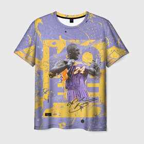Мужская футболка 3D с принтом Kobe Bryant в Новосибирске, 100% полиэфир | прямой крой, круглый вырез горловины, длина до линии бедер | angeles | bryant | kobe | lakers | los | nba | баскетбольный | клуб