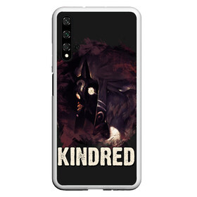 Чехол для Honor 20 с принтом Kindred в Новосибирске, Силикон | Область печати: задняя сторона чехла, без боковых панелей | Тематика изображения на принте: jinx | kda | league | lol | moba | pentakill | riot | rise | rus | skins | варвик | варус | воин | легенд | лига | лол | маг | стрелок | танк | чемпион