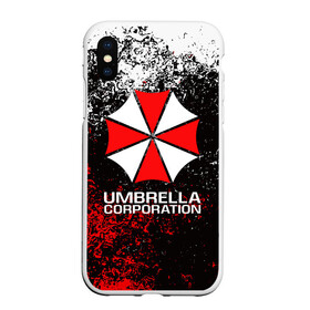 Чехол для iPhone XS Max матовый с принтом UMBRELLA CORP в Новосибирске, Силикон | Область печати: задняя сторона чехла, без боковых панелей | ada wong | biohazard | leon | nemesis | project resistance | raccoon city | re2 | resident evil 2 | rpd | stars | umbrella | ада вонг | амбрелла | немесис | ужасы