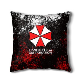 Подушка 3D с принтом UMBRELLA CORP в Новосибирске, наволочка – 100% полиэстер, наполнитель – холлофайбер (легкий наполнитель, не вызывает аллергию). | состоит из подушки и наволочки. Наволочка на молнии, легко снимается для стирки | ada wong | biohazard | leon | nemesis | project resistance | raccoon city | re2 | resident evil 2 | rpd | stars | umbrella | ада вонг | амбрелла | немесис | ужасы