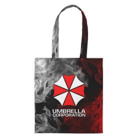 Сумка 3D повседневная с принтом UMBRELLA CORP в Новосибирске, 100% полиэстер | Плотность: 200 г/м2; Размер: 34×35 см; Высота лямок: 30 см | ada wong | biohazard | leon | nemesis | project resistance | raccoon city | re2 | resident evil 2 | rpd | stars | umbrella | ада вонг | амбрелла | немесис | ужасы