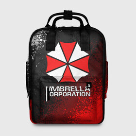 Женский рюкзак 3D с принтом UMBRELLA CORP в Новосибирске, 100% полиэстер | лямки с регулируемой длиной, сверху ручки, чтобы рюкзак нести как сумку. Основное отделение закрывается на молнию, как и внешний карман. Внутри два дополнительных кармана, один из которых закрывается на молнию. По бокам два дополнительных кармашка, куда поместится маленькая бутылочка
 | ada wong | biohazard | leon | nemesis | project resistance | raccoon city | re2 | resident evil 2 | rpd | stars | umbrella | ада вонг | амбрелла | немесис | ужасы