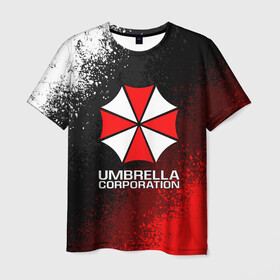 Мужская футболка 3D с принтом UMBRELLA CORP в Новосибирске, 100% полиэфир | прямой крой, круглый вырез горловины, длина до линии бедер | ada wong | biohazard | leon | nemesis | project resistance | raccoon city | re2 | resident evil 2 | rpd | stars | umbrella | ада вонг | амбрелла | немесис | ужасы