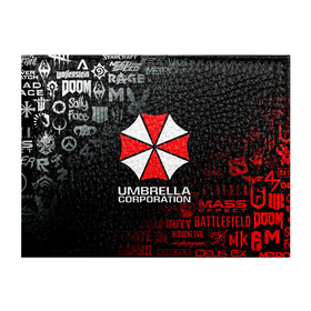 Обложка для студенческого билета с принтом RESIDENT EVIL (UMBRELLA CORP) в Новосибирске, натуральная кожа | Размер: 11*8 см; Печать на всей внешней стороне | Тематика изображения на принте: ada wong | biohazard | leon | nemesis | project resistance | raccoon city | re | re3 | resident evil | resident evil 3 | rpd | stars | umbrella | ада вонг | амбрелла | немезис | ужасы