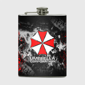 Фляга с принтом UMBRELLA CORP | АМБРЕЛЛА КОРП в Новосибирске, металлический корпус | емкость 0,22 л, размер 125 х 94 мм. Виниловая наклейка запечатывается полностью | Тематика изображения на принте: ada wong | biohazard | leon | nemesis | project resistance | raccoon city | re2 | resident evil 2 | rpd | stars | umbrella | ада вонг | амбрелла | немесис | ужасы