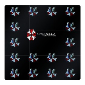 Магнитный плакат 3Х3 с принтом Umbrella Corporation в Новосибирске, Полимерный материал с магнитным слоем | 9 деталей размером 9*9 см | апокалипсис | зла | зомби | обитель | твирус