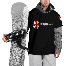 Накидка на куртку 3D с принтом Umbrella Corporation в Новосибирске, 100% полиэстер |  | Тематика изображения на принте: апокалипсис | зла | зомби | обитель | твирус