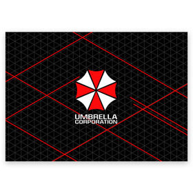 Поздравительная открытка с принтом UMBRELLA CORP | АМБРЕЛЛА КОРП в Новосибирске, 100% бумага | плотность бумаги 280 г/м2, матовая, на обратной стороне линовка и место для марки
 | ada wong | biohazard | leon | nemesis | project resistance | raccoon city | re2 | resident evil 2 | rpd | stars | umbrella | ада вонг | амбрелла | немесис | ужасы