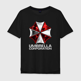 Мужская футболка хлопок Oversize с принтом UMBRELLA CORP в Новосибирске, 100% хлопок | свободный крой, круглый ворот, “спинка” длиннее передней части | ada wong | biohazard | leon | nemesis | project resistance | raccoon city | re2 | resident evil 2 | rpd | stars | umbrella | ада вонг | амбрелла | немесис | ужасы