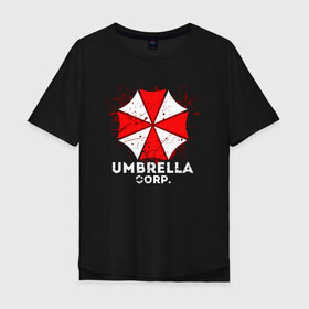 Мужская футболка хлопок Oversize с принтом UMBRELLA CORP в Новосибирске, 100% хлопок | свободный крой, круглый ворот, “спинка” длиннее передней части | ada wong | biohazard | leon | nemesis | project resistance | raccoon city | re2 | resident evil 2 | rpd | stars | umbrella | ада вонг | амбрелла | немесис | ужасы