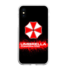 Чехол для iPhone XS Max матовый с принтом Umbrella Corporation в Новосибирске, Силикон | Область печати: задняя сторона чехла, без боковых панелей | corporation | umbrella | umbrella corporation | амбрела | амбрелла корпорейшн | военная корпорация | корпорация | фармацевтическая корпорация