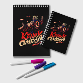 Блокнот с принтом Kenny Omega Street Fighter в Новосибирске, 100% бумага | 48 листов, плотность листов — 60 г/м2, плотность картонной обложки — 250 г/м2. Листы скреплены удобной пружинной спиралью. Цвет линий — светло-серый
 | kennyomega aew streetfighter