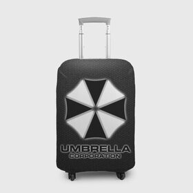 Чехол для чемодана 3D с принтом Umbrella Corporation в Новосибирске, 86% полиэфир, 14% спандекс | двустороннее нанесение принта, прорези для ручек и колес | corporation | umbrella | umbrella corporation | амбрела | амбрелла корпорейшн | военная корпорация | корпорация | фармацевтическая корпорация