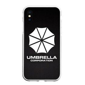 Чехол для iPhone XS Max матовый с принтом Umbrella Corporation в Новосибирске, Силикон | Область печати: задняя сторона чехла, без боковых панелей | corporation | umbrella | umbrella corporation | амбрела | амбрелла корпорейшн | военная корпорация | корпорация | фармацевтическая корпорация