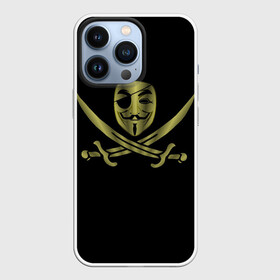 Чехол для iPhone 13 Pro с принтом Анонимус Пират в Новосибирске,  |  | anonymous | v   значит вендетта | анонимус | анонимусы | вендетта | гай фокс | гая фокса | женскую | купить | маска | маска v | мужскую | пират | пирата | с анонимусом | с маской | с пиратом | хакер | хактивизм