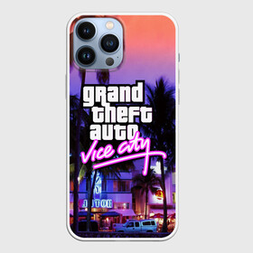 Чехол для iPhone 13 Pro Max с принтом Grand Theft Auto Vice City в Новосибирске,  |  | Тематика изображения на принте: grand theft auto 2 | grand theft auto 3 | grand theft auto v | grand theft auto: san andreas | grand theft auto: vice city | gta 1 | gta 2 | gta 3 | gta 4 | gta 5 | gta online | gta v | город | игры