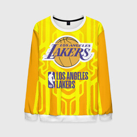 Мужской свитшот 3D с принтом Los Angeles Lakers Bryant 24 в Новосибирске, 100% полиэстер с мягким внутренним слоем | круглый вырез горловины, мягкая резинка на манжетах и поясе, свободная посадка по фигуре | 