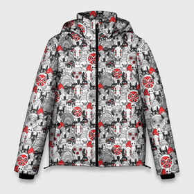 Мужская зимняя куртка 3D с принтом Studio Ghibli в Новосибирске, верх — 100% полиэстер; подкладка — 100% полиэстер; утеплитель — 100% полиэстер | длина ниже бедра, свободный силуэт Оверсайз. Есть воротник-стойка, отстегивающийся капюшон и ветрозащитная планка. 

Боковые карманы с листочкой на кнопках и внутренний карман на молнии. | Тематика изображения на принте: studio ghibli | ведьмина служба доставки | навсикая | небесный замок лапута | студия гибли | тоторо | унесенные призраками | ходячий замок