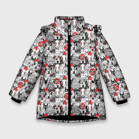 Зимняя куртка для девочек 3D с принтом Studio Ghibli в Новосибирске, ткань верха — 100% полиэстер; подклад — 100% полиэстер, утеплитель — 100% полиэстер. | длина ниже бедра, удлиненная спинка, воротник стойка и отстегивающийся капюшон. Есть боковые карманы с листочкой на кнопках, утяжки по низу изделия и внутренний карман на молнии. 

Предусмотрены светоотражающий принт на спинке, радужный светоотражающий элемент на пуллере молнии и на резинке для утяжки. | studio ghibli | ведьмина служба доставки | навсикая | небесный замок лапута | студия гибли | тоторо | унесенные призраками | ходячий замок