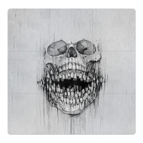 Магнитный плакат 3Х3 с принтом Dentist skull в Новосибирске, Полимерный материал с магнитным слоем | 9 деталей размером 9*9 см | Тематика изображения на принте: blood | dentist | skull | teeth | губы | дантист | день стоматолога | зубной | зубы | кровь | подарок | стоматолог | череп