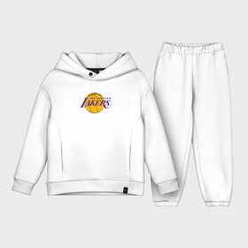 Детский костюм хлопок Oversize с принтом LA LAKERS в Новосибирске,  |  | america | basketball | kobe bryant | la | la lakers | lakers | los angeles lakers | nba | usa | баскетбол | кобе брайант | лос анджелес лейкерс | нба | сша