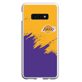 Чехол для Samsung S10E с принтом LA LAKERS в Новосибирске, Силикон | Область печати: задняя сторона чехла, без боковых панелей | america | basketball | kobe bryant | la | la lakers | lakers | los angeles lakers | nba | usa | баскетбол | кобе брайант | лос анджелес лейкерс | нба | сша