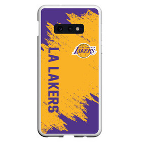 Чехол для Samsung S10E с принтом LA LAKERS в Новосибирске, Силикон | Область печати: задняя сторона чехла, без боковых панелей | america | basketball | kobe bryant | la | la lakers | lakers | los angeles lakers | nba | usa | баскетбол | кобе брайант | лос анджелес лейкерс | нба | сша