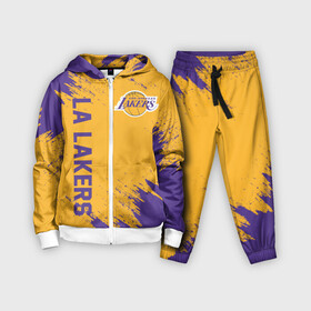 Детский костюм 3D с принтом LA LAKERS в Новосибирске,  |  | america | basketball | kobe bryant | la | la lakers | lakers | los angeles lakers | nba | usa | баскетбол | кобе брайант | лос анджелес лейкерс | нба | сша