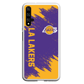 Чехол для Honor 20 с принтом LA LAKERS в Новосибирске, Силикон | Область печати: задняя сторона чехла, без боковых панелей | america | basketball | kobe bryant | la | la lakers | lakers | los angeles lakers | nba | usa | баскетбол | кобе брайант | лос анджелес лейкерс | нба | сша