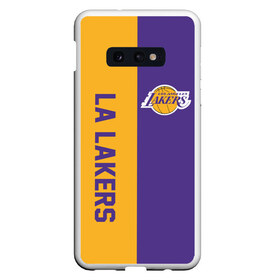 Чехол для Samsung S10E с принтом LA LAKERS в Новосибирске, Силикон | Область печати: задняя сторона чехла, без боковых панелей | america | basketball | kobe bryant | la | la lakers | lakers | los angeles lakers | nba | usa | баскетбол | кобе брайант | лос анджелес лейкерс | нба | сша