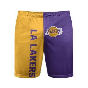 Мужские шорты спортивные с принтом LA LAKERS в Новосибирске,  |  | america | basketball | kobe bryant | la | la lakers | lakers | los angeles lakers | nba | usa | баскетбол | кобе брайант | лос анджелес лейкерс | нба | сша