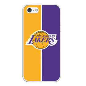 Чехол для iPhone 5/5S матовый с принтом LA LAKERS в Новосибирске, Силикон | Область печати: задняя сторона чехла, без боковых панелей | america | basketball | kobe bryant | la | la lakers | lakers | los angeles lakers | nba | usa | баскетбол | кобе брайант | лос анджелес лейкерс | нба | сша