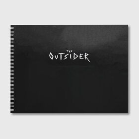 Альбом для рисования с принтом The Outsider в Новосибирске, 100% бумага
 | матовая бумага, плотность 200 мг. | Тематика изображения на принте: king | outsider | stephen | stephen king | кинг | книга | роман | сериал | стивен | стивен кинг | чужак