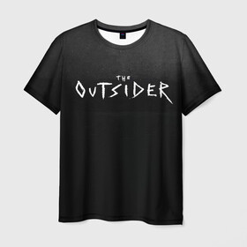 Мужская футболка 3D с принтом The Outsider в Новосибирске, 100% полиэфир | прямой крой, круглый вырез горловины, длина до линии бедер | king | outsider | stephen | stephen king | кинг | книга | роман | сериал | стивен | стивен кинг | чужак