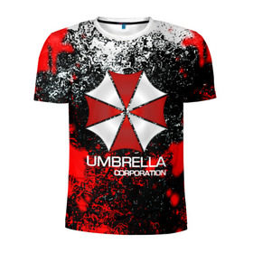 Мужская футболка 3D спортивная с принтом UMBRELLA CORP в Новосибирске, 100% полиэстер с улучшенными характеристиками | приталенный силуэт, круглая горловина, широкие плечи, сужается к линии бедра | Тематика изображения на принте: biohazard | biohazard 7 | crocodile | fang | game | hand | monster | new umbrella | resident evil | resident evil 7 | umbrella | umbrella corp | umbrella corporation | zombie | обитель