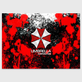 Поздравительная открытка с принтом UMBRELLA CORP в Новосибирске, 100% бумага | плотность бумаги 280 г/м2, матовая, на обратной стороне линовка и место для марки
 | biohazard | biohazard 7 | crocodile | fang | game | hand | monster | new umbrella | resident evil | resident evil 7 | umbrella | umbrella corp | umbrella corporation | zombie | обитель