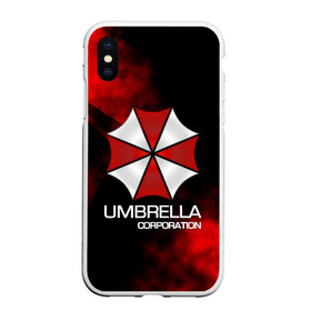 Чехол для iPhone XS Max матовый с принтом UMBRELLA CORP в Новосибирске, Силикон | Область печати: задняя сторона чехла, без боковых панелей | biohazard | biohazard 7 | crocodile | fang | game | hand | monster | new umbrella | resident evil | resident evil 7 | umbrella | umbrella corp | umbrella corporation | zombie | обитель