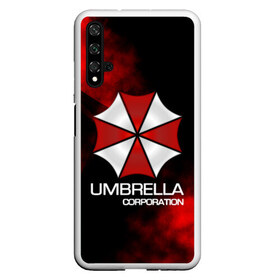 Чехол для Honor 20 с принтом UMBRELLA CORP в Новосибирске, Силикон | Область печати: задняя сторона чехла, без боковых панелей | biohazard | biohazard 7 | crocodile | fang | game | hand | monster | new umbrella | resident evil | resident evil 7 | umbrella | umbrella corp | umbrella corporation | zombie | обитель