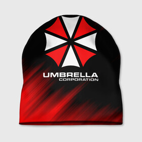 Шапка 3D с принтом Umbrella Corporation в Новосибирске, 100% полиэстер | универсальный размер, печать по всей поверхности изделия | corp | corporation | resident evil | umbrella | umbrella corporation | зомби апокалипсис | зонт | игра