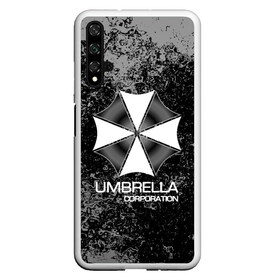 Чехол для Honor 20 с принтом UMBRELLA CORP в Новосибирске, Силикон | Область печати: задняя сторона чехла, без боковых панелей | biohazard | biohazard 7 | crocodile | fang | game | hand | monster | new umbrella | resident evil | resident evil 7 | umbrella | umbrella corp | umbrella corporation | zombie | обитель