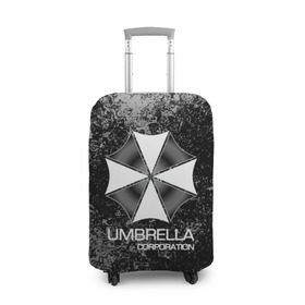 Чехол для чемодана 3D с принтом UMBRELLA CORP в Новосибирске, 86% полиэфир, 14% спандекс | двустороннее нанесение принта, прорези для ручек и колес | biohazard | biohazard 7 | crocodile | fang | game | hand | monster | new umbrella | resident evil | resident evil 7 | umbrella | umbrella corp | umbrella corporation | zombie | обитель