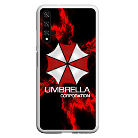 Чехол для Honor 20 с принтом UMBRELLA CORP в Новосибирске, Силикон | Область печати: задняя сторона чехла, без боковых панелей | biohazard | biohazard 7 | crocodile | fang | game | hand | monster | new umbrella | resident evil | resident evil 7 | umbrella | umbrella corp | umbrella corporation | zombie | обитель