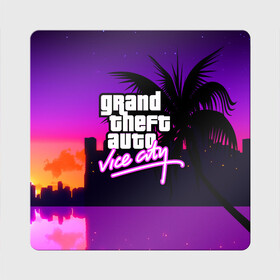 Магнит виниловый Квадрат с принтом GTA:VICE CITY в Новосибирске, полимерный материал с магнитным слоем | размер 9*9 см, закругленные углы | grand theft auto 2 | grand theft auto 3 | grand theft auto v | grand theft auto: san andreas | grand theft auto: vice city | gta 1 | gta 2 | gta 3 | gta 4 | gta 5 | gta online | gta v | город | игры