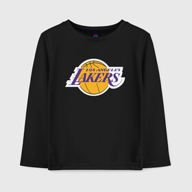 Детский лонгслив хлопок с принтом LA LAKERS(+спина) в Новосибирске, 100% хлопок | круглый вырез горловины, полуприлегающий силуэт, длина до линии бедер | america | basketball | kobe bryant | la | la lakers | lakers | los angeles lakers | nba | usa | баскетбол | кобе брайант | лос анджелес лейкерс | нба | сша