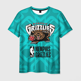 Мужская футболка 3D с принтом Memphis Grizzlies 12 в Новосибирске, 100% полиэфир | прямой крой, круглый вырез горловины, длина до линии бедер | 