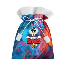 Подарочный 3D мешок с принтом BRAWL STARS MR.P в Новосибирске, 100% полиэстер | Размер: 29*39 см | brawl stars | brawl stars leon shark | leon | mr p | v | акула | бравл старс | леон | мистер п