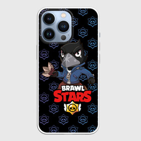 Чехол для iPhone 13 Pro с принтом BRAWL STARS CROW. в Новосибирске,  |  | bea | bibi | brawl stars | colt | crow | el brown | leon | leon shark | max | nita | sally leon | shark | акула | беа | берли | биби | бравл старс | браун | ворон | кольт | леон | леон акула | макс | нита | шелли