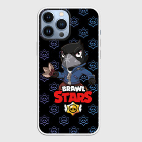 Чехол для iPhone 13 Pro Max с принтом BRAWL STARS CROW. в Новосибирске,  |  | bea | bibi | brawl stars | colt | crow | el brown | leon | leon shark | max | nita | sally leon | shark | акула | беа | берли | биби | бравл старс | браун | ворон | кольт | леон | леон акула | макс | нита | шелли